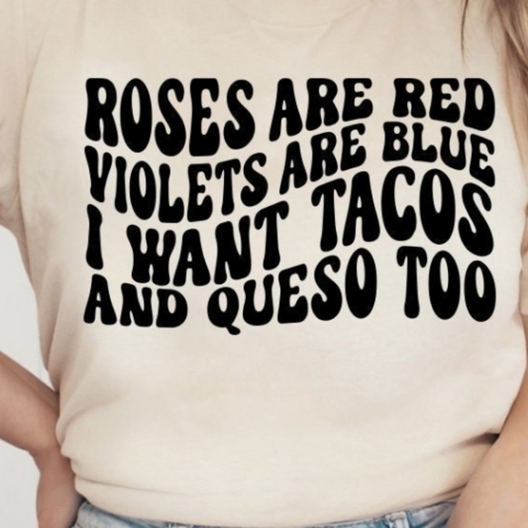 Roses and Tacos Tee - Picture 3 of 4